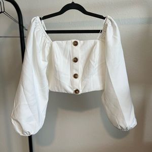 Showpo off-shoulder cropped shirt